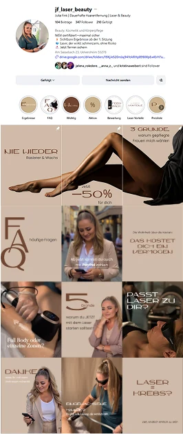 Instagram Feed Laser & Beauty Studio